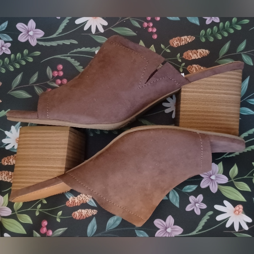 Brown Suede Women's Mules